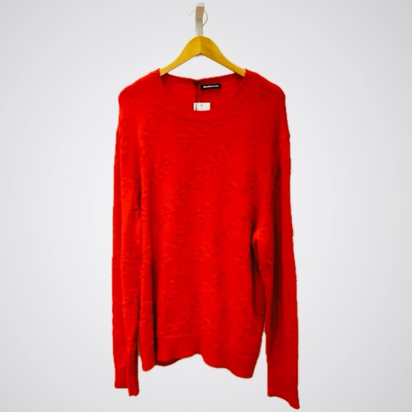 Balenciaga “All-Over” Red Sweater - Picture 3 of 4